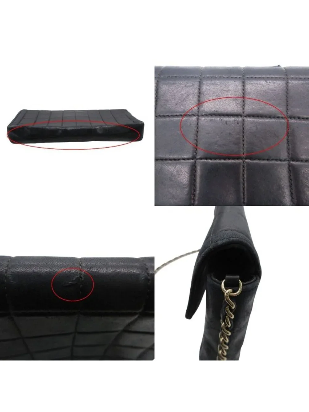 Chanel Shoulder Bag Cho Edge Coat Lambskin Black